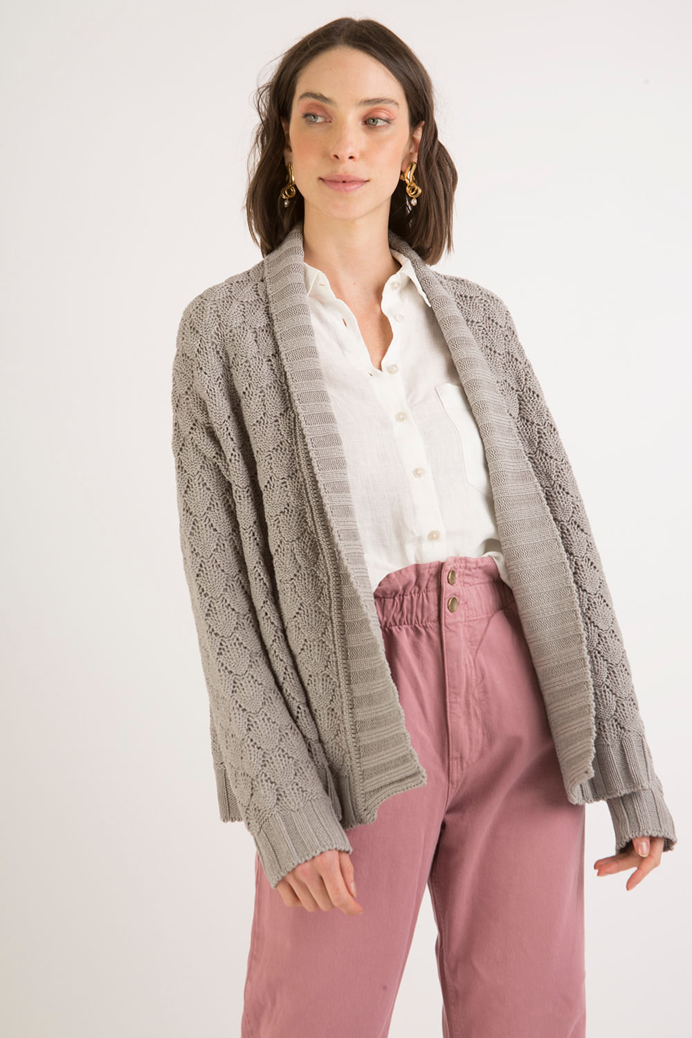 cardigan em linha